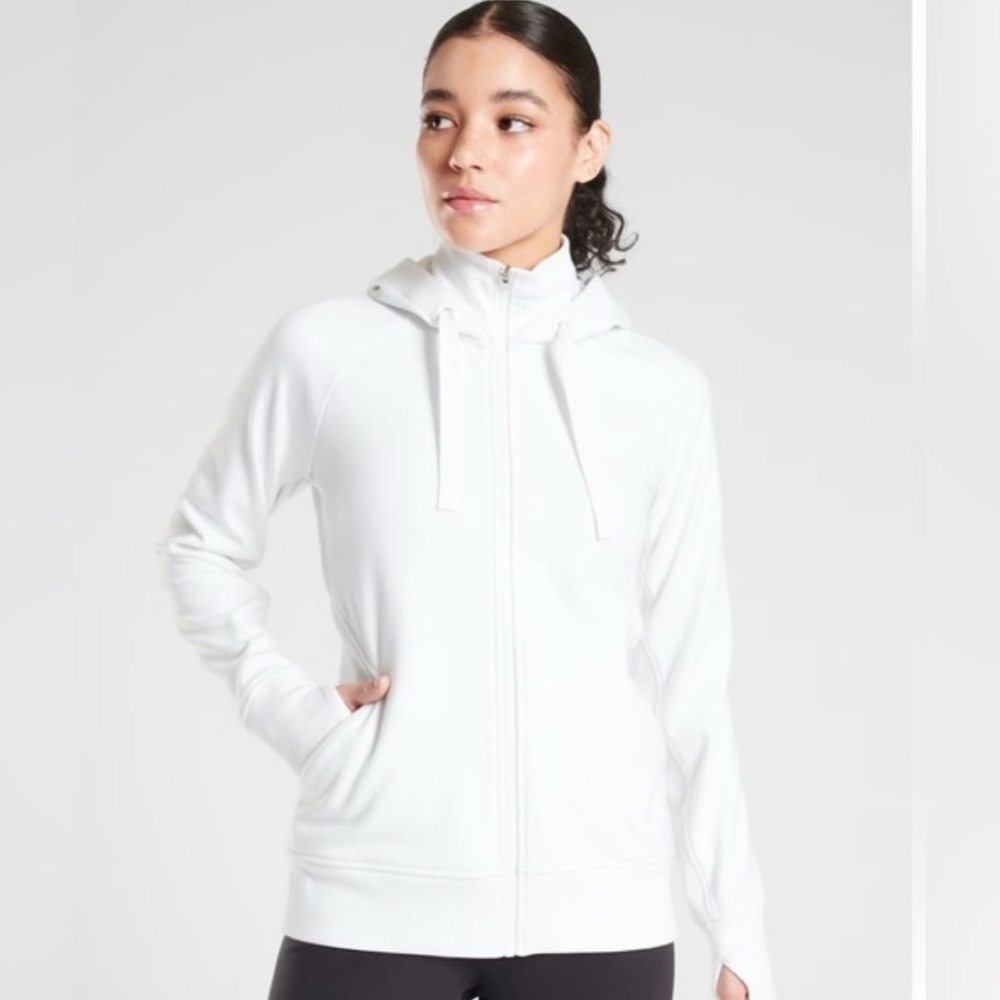 Women’s Athleta Triumph Hoodie Full Zip Jacket Thumbholes Size XS - Picture 1 of 16